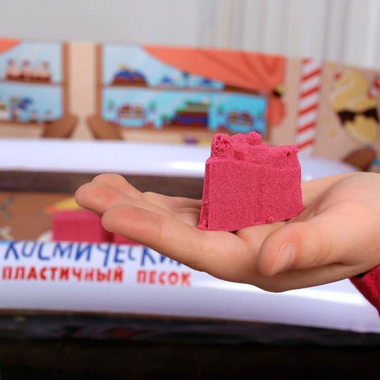 Космический пластичный песок набор «Веселая кондитерская» 1 кг с ароматом клубники — картинка 10