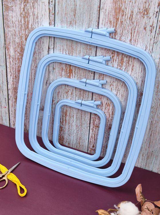 Пяльцы пластиковые прямоугольные с винтом №2, 16,5х14,5 см, Nurge — картинка 5