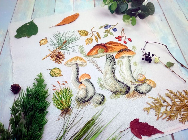 Набор для вышивания «Подберезовики» — картинка 2