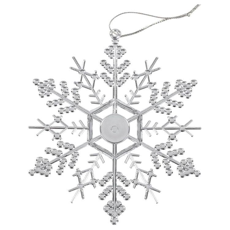 Украшение елочное подвесное «Снежинка-паутинка серебристая», 6 шт., 12 см — картинка 4
