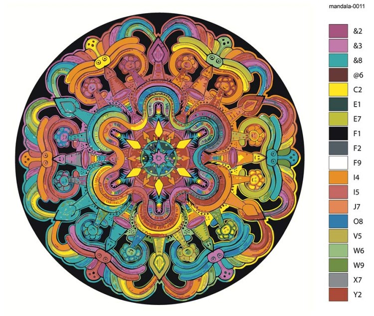 Картина по номерам «Религия, Буддизм: мандала 40x40» — картинка 2