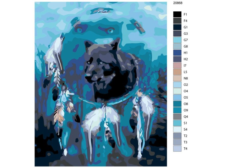 Картина по номерам «Волчий амулет» — картинка 2