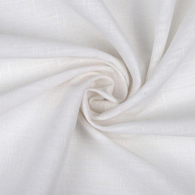 Ткань льняная, 1 м x 140 см, 190 г/м², цвет: белый, TBY