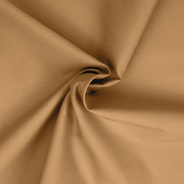 Ткань Поплин стрейч, 1 м х 150 см, 125 г/м², цвет: бежевый, TBY