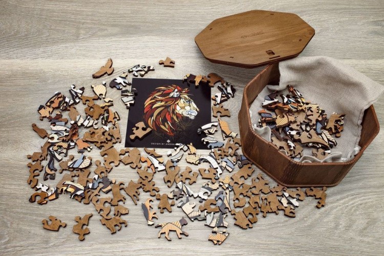 Деревянный пазл-головоломка «Рысь L», Eco Wood Art — картинка 3