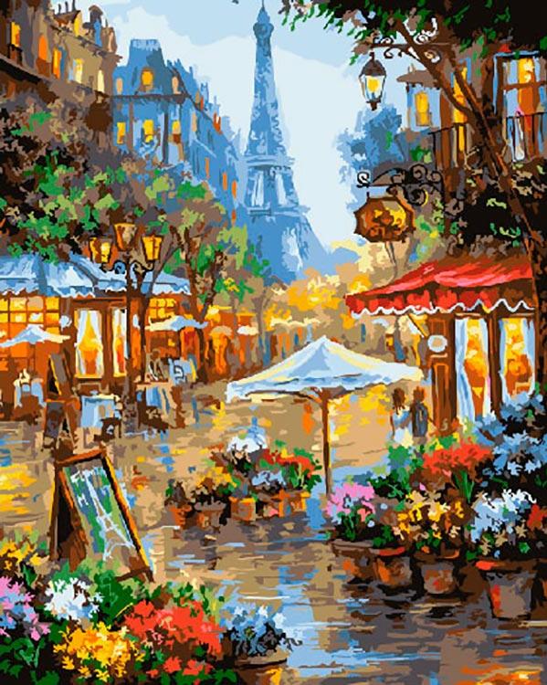 Картина по номерам «Дождь в Париже»