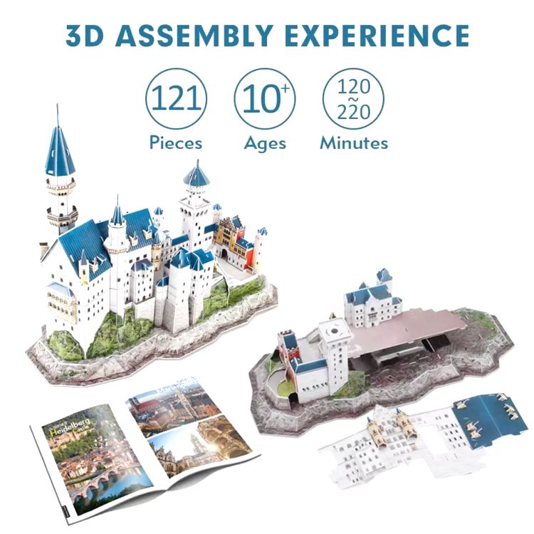 3D пазл CubicFun «National Geographic. Нойшванштайн» — картинка 6
