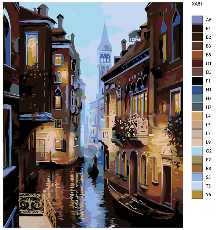 Картина по номерам «Венеция вечером» — картинка 2