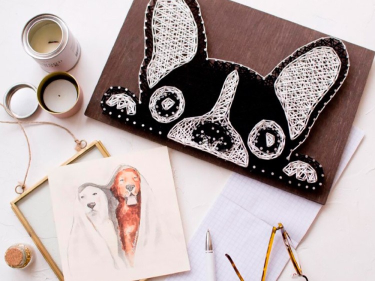 Набор для творчества STRING ART «Французский бульдог» — картинка 6