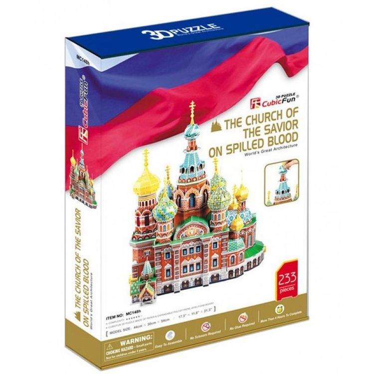 3D-пазл CubicFun Собор Воскресения Христова (Россия) — картинка 3
