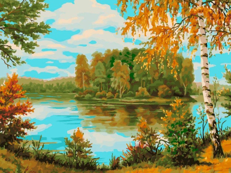 Картина по номерам «Яркая осень»