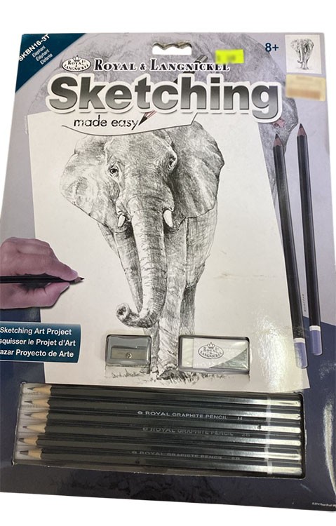 УЦЕНКА. Набор для скетчинга «Слон» (вскрыта упаковка) — картинка 2