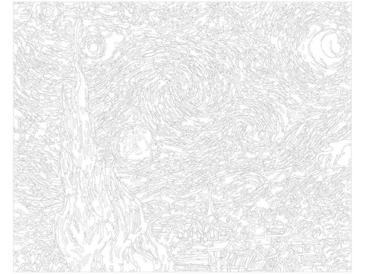 Картина по номерам «Звёздная ночь» — картинка 3