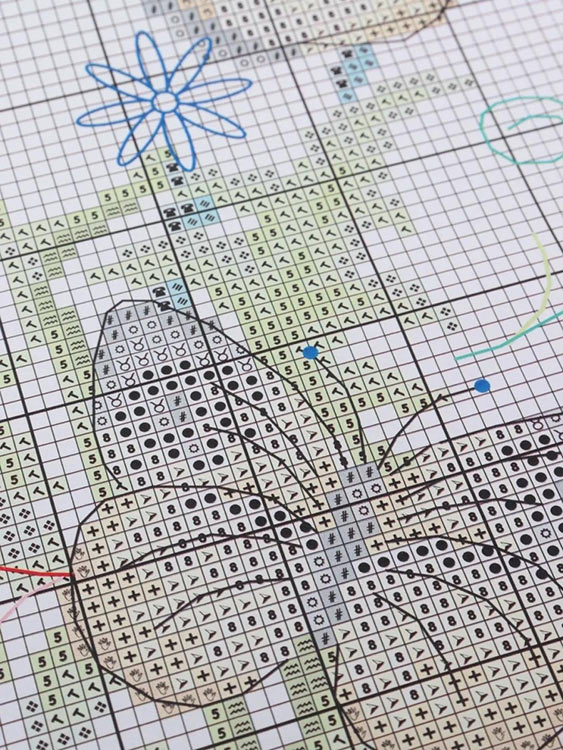 Набор для вышивания «Цикорий и бабочки» — картинка 4