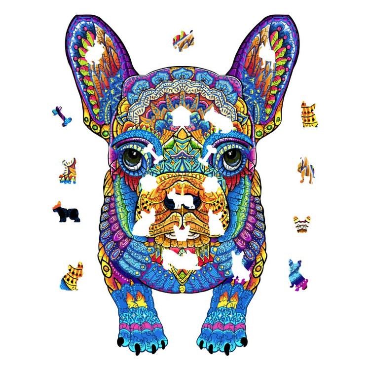 Деревянные пазлы «Смелый Бульдог M», Woodbests — картинка 2