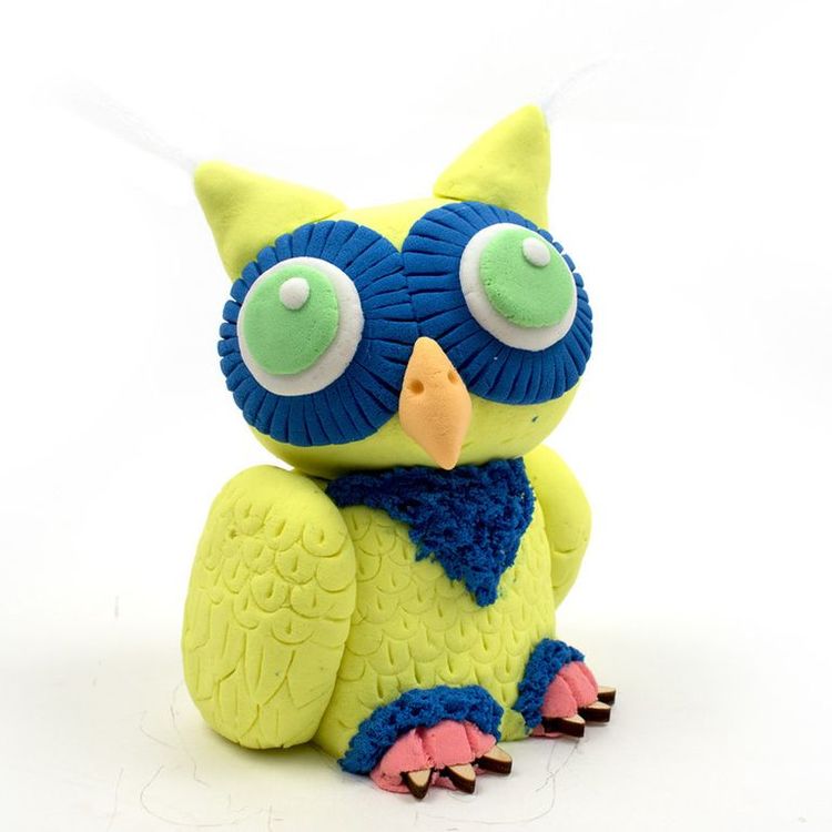 Пушистый пластилин PLUSH, синий желтый — картинка 4