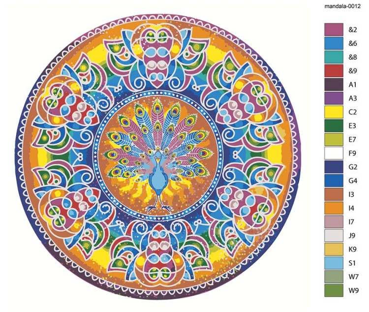 Картина по номерам «Религия, Буддизм: мандала 40x40» — картинка 2