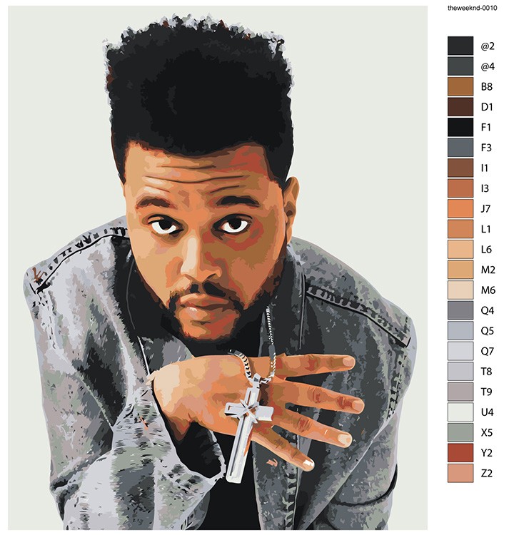 Картина по номерам «Музыкант The Weeknd Викенд 7» — картинка 2