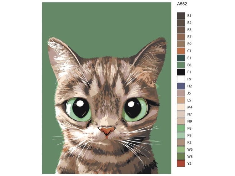 Картина по номерам «Зеленоглазик» — картинка 2