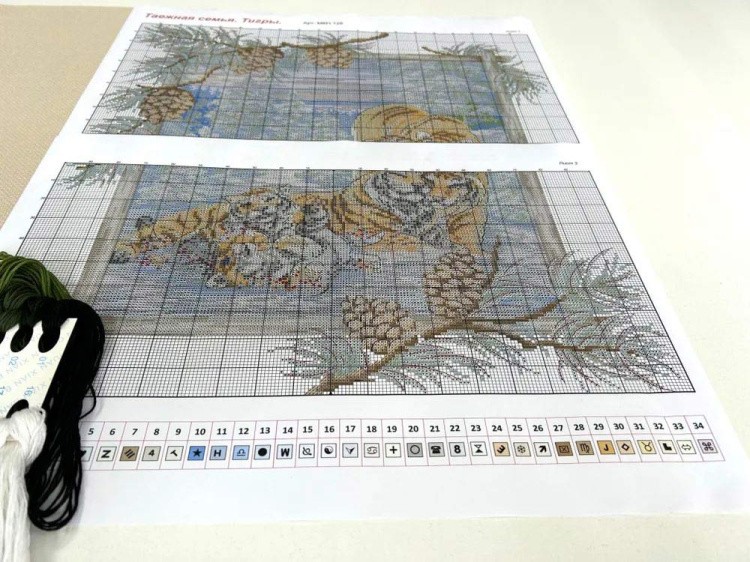 Набор для вышивания «Таежная семья. Тигры» — картинка 6