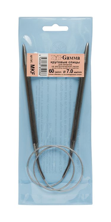 Спицы круговые 60 см, металл, d 7 мм, Gamma — картинка 2