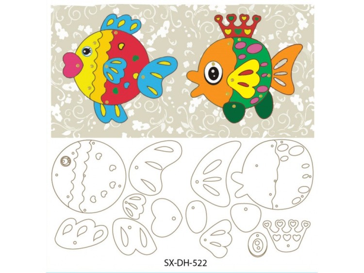 Мозаика «Рыбки» (фигурки из картона) — картинка 2