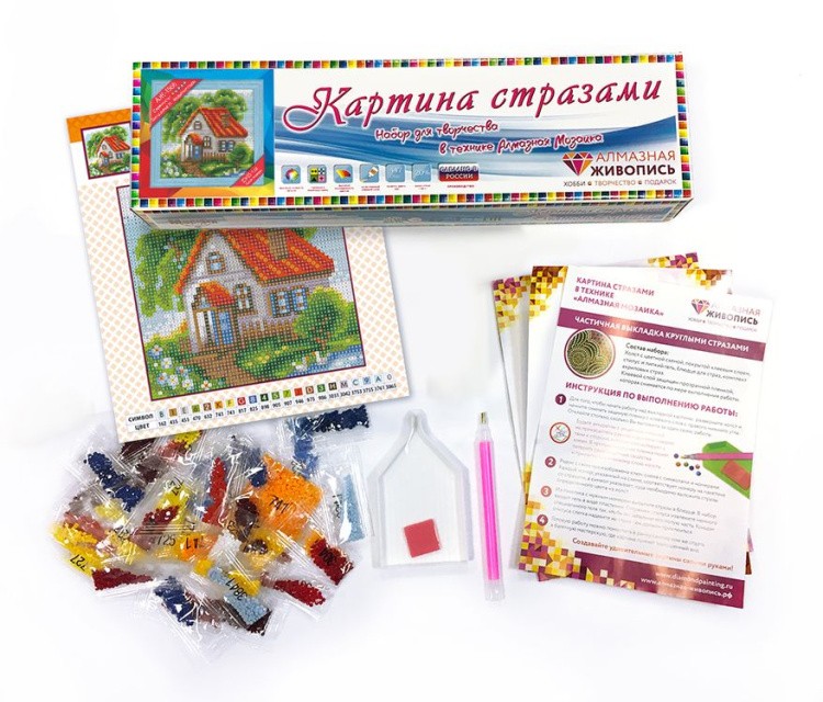 Алмазная вышивка «Летний домик» — картинка 3
