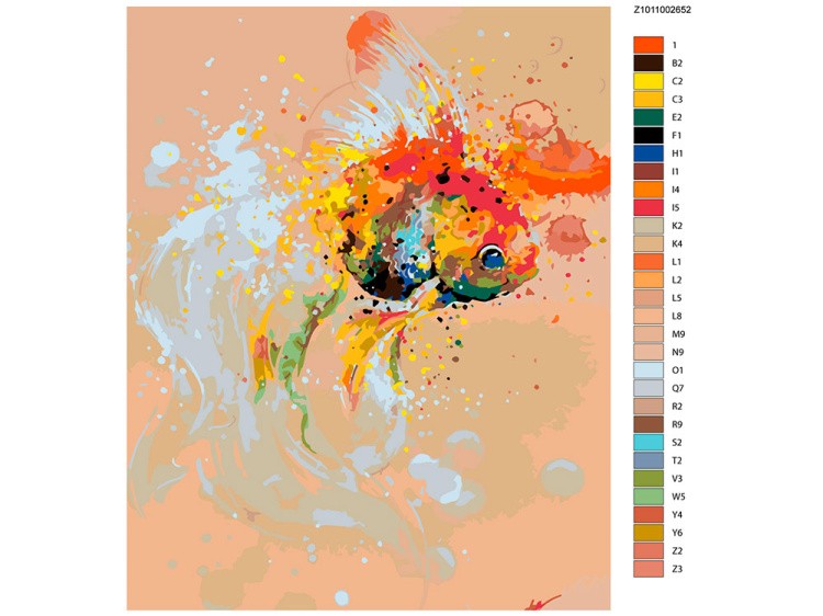 Картина по номерам «Золотая рыбка» — картинка 2