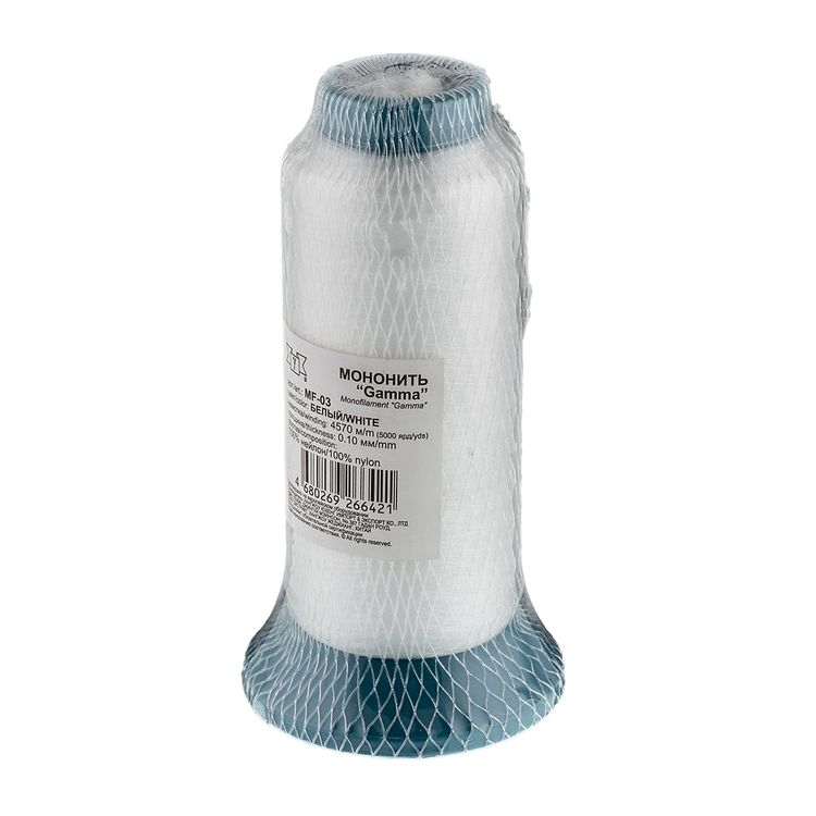Мононить 0,10 мм, 4570 м, 100% нейлон, цвет белый, Gamma — картинка 2