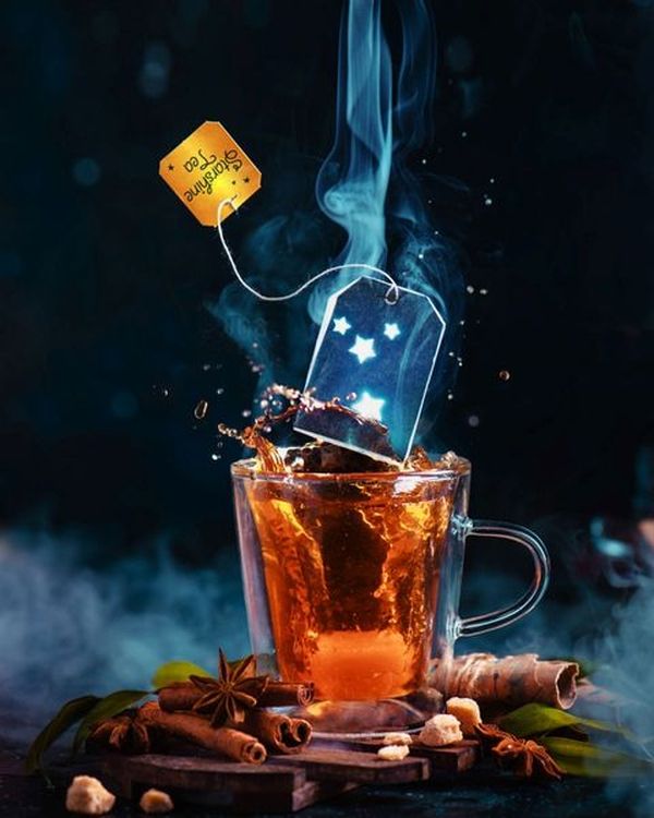Картина по номерам «Чай в пакетике с корицей»