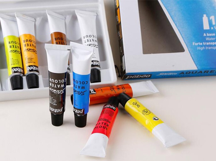 Краски Pebeo акварель 12 цветов набор Studio Aquarelle 12 мл — картинка 3