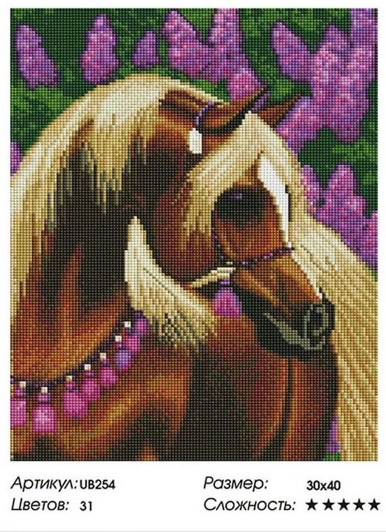 Алмазная вышивка «Золотая грива» — картинка 2