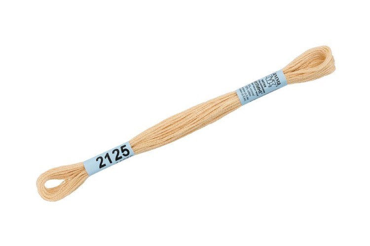 Нитки для вышивания Gamma мулине, 24 шт. по 8 м, цвет: 2125 светло-золотистый — картинка 2