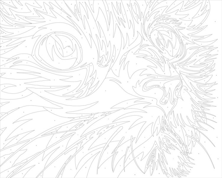 Картина по номерам «Радужный кот» — картинка 3