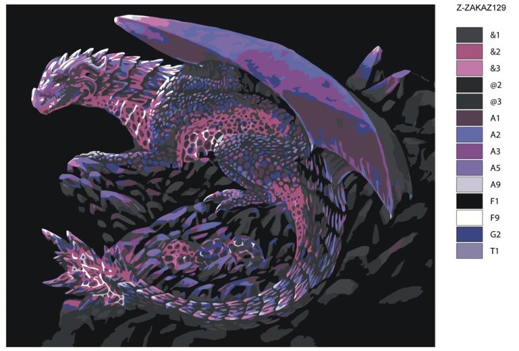 Картина по номерам «Волшебный дракон» — картинка 2