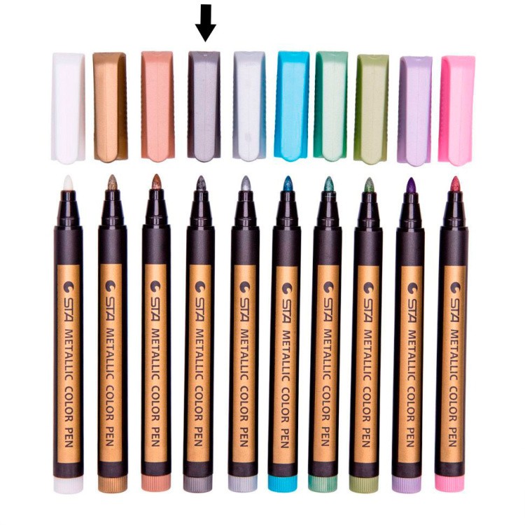 Металлизированный маркер для создания эффектов, 1 шт., цвет: черный (Graphite) — картинка 2