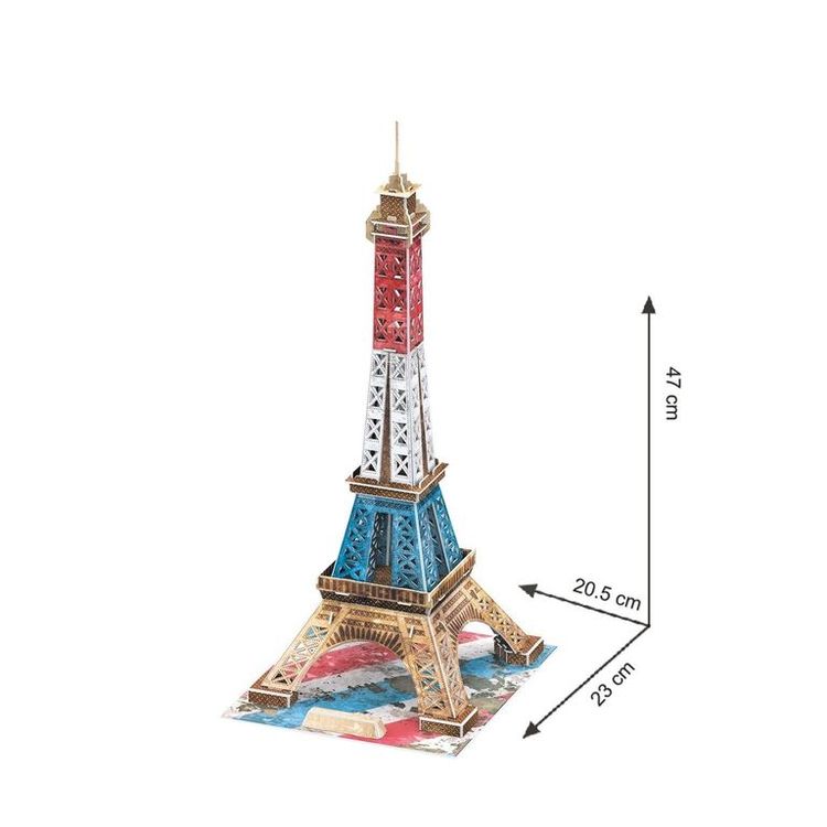 3D-пазл CubicFun Эйфелева Башня (Франция), цветная — картинка 2
