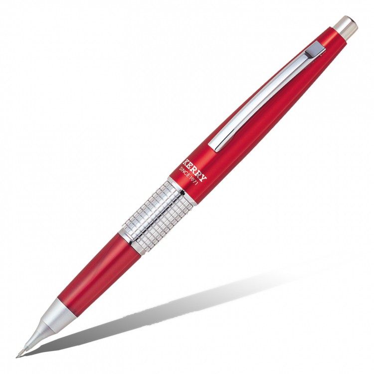 Карандаш KERRY автоматический премиум в подарочном футляре 0,5 мм, НВ, красный корпус, Pentel — картинка 2