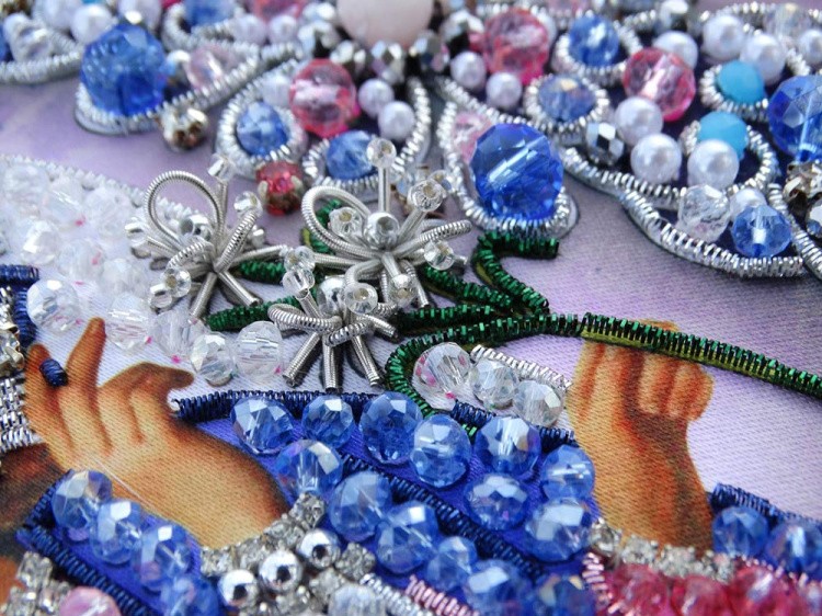 Набор для вышивания хрустальными камнями «Архангел Гавриил» (серебро) — картинка 10