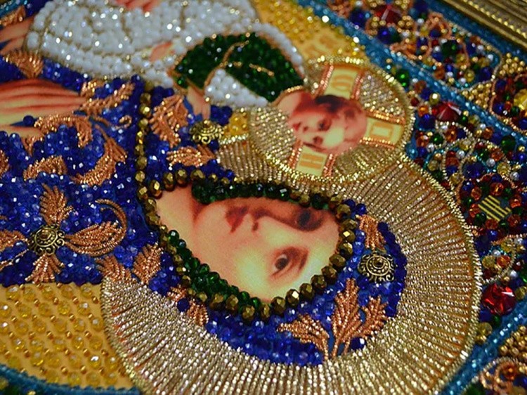 Набор вышивки хрустальными камнями «Богородица Иерусалимская» — картинка 4