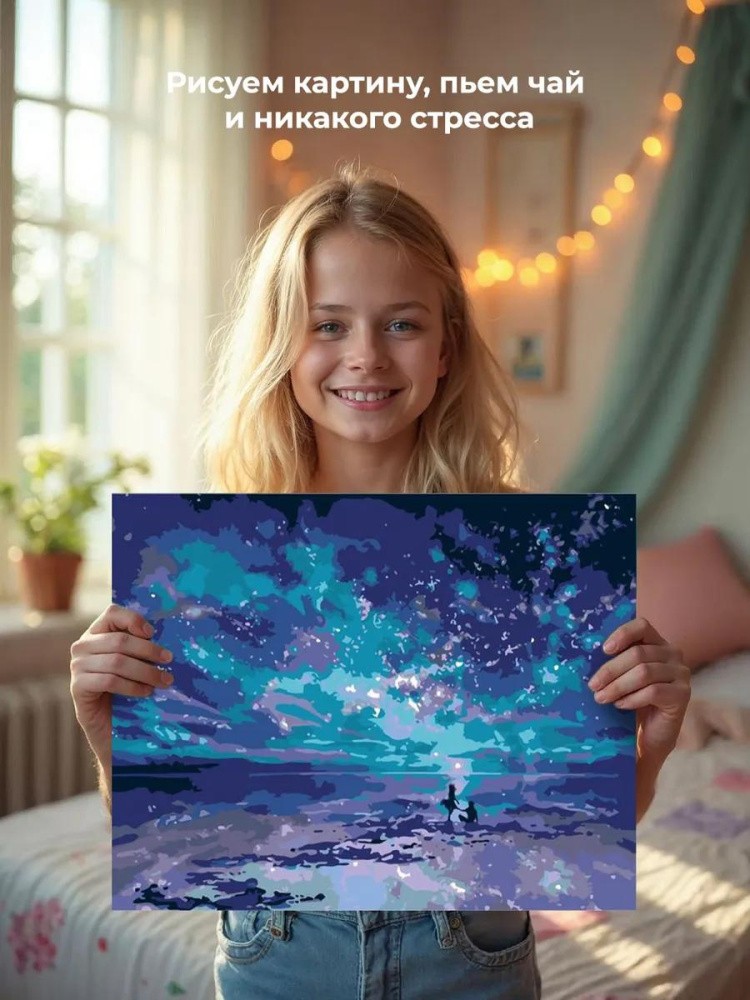 Картина по номерам «Неземное небо» — картинка 6