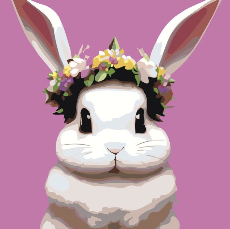 Картина по номерам «Милый кролик»
