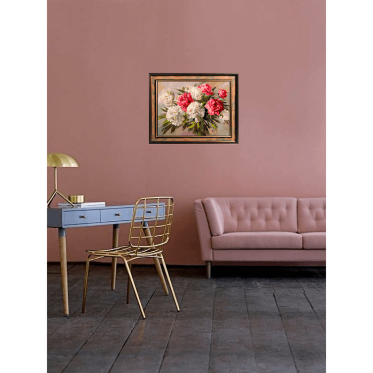 Картина по номерам «Букет пионов» — картинка 5