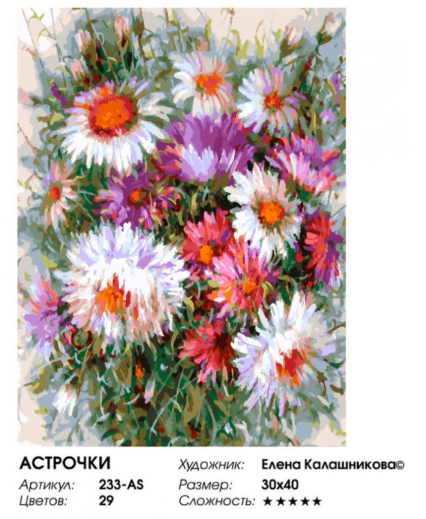 Картина по номерам «Астрочки» — картинка 2