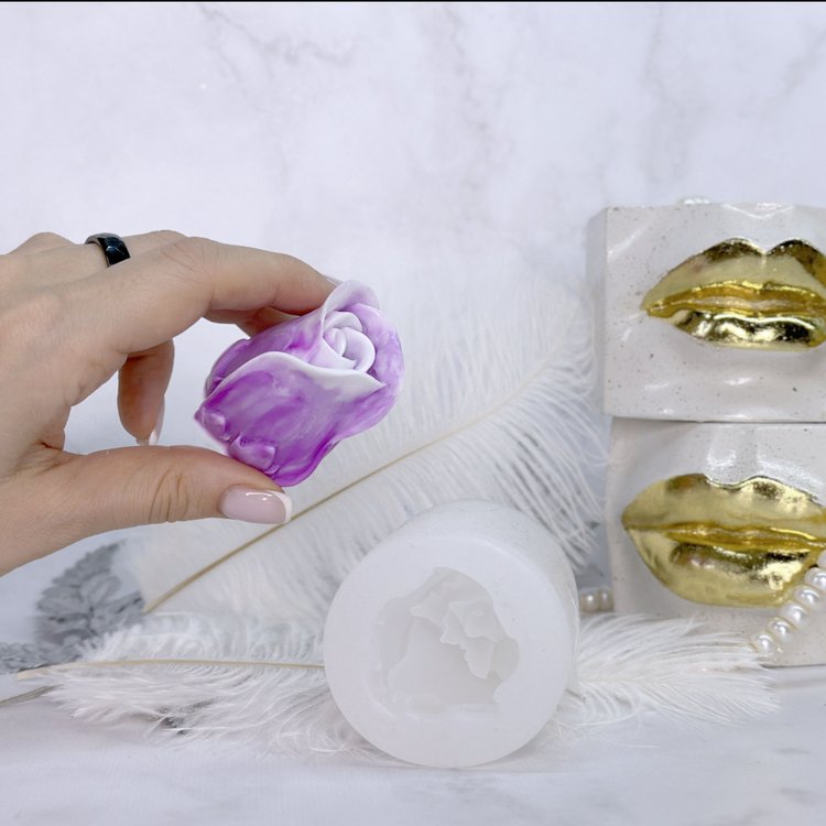 Силиконовый молд - Роза, 5x4,5см, 1 шт. — картинка 2