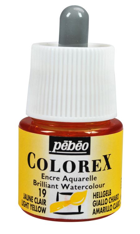 Акварельные чернила Pebeo Colorex (лимонный светлый), 45 мл