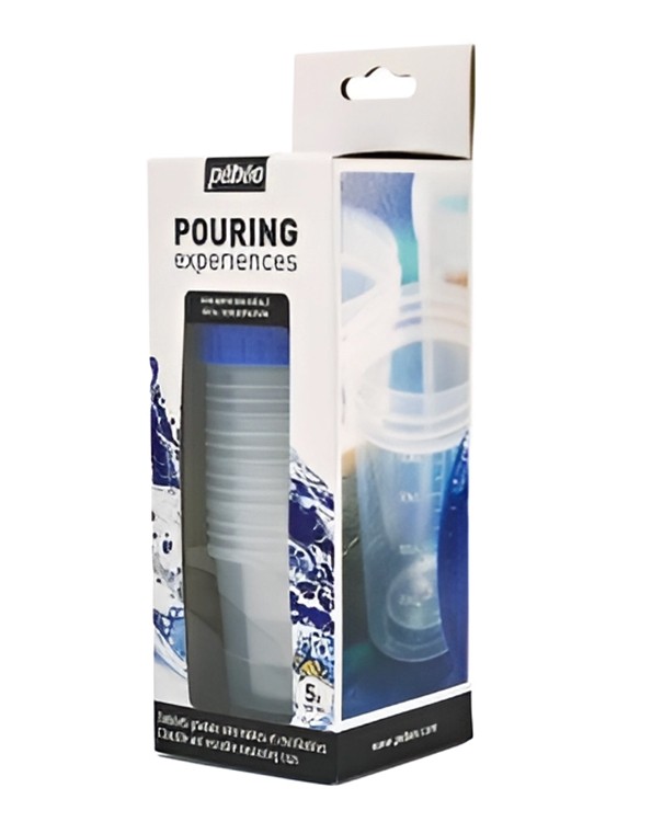 Набор мерных стаканчиков для Флюид Арт 5 шт., Pebeo — картинка 3