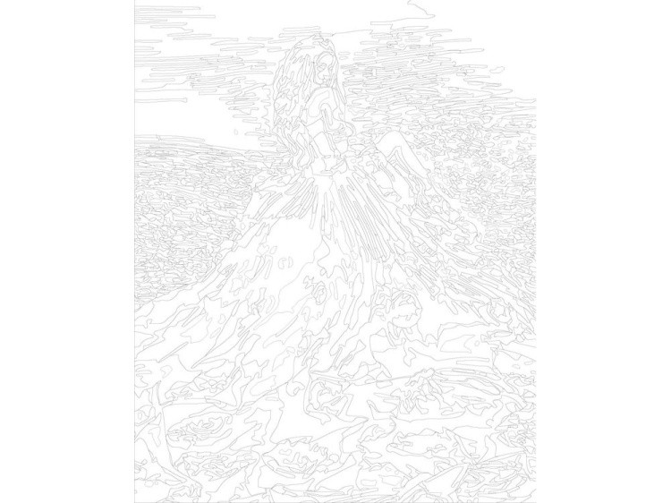 Картина по номерам «Сиреневое платье» — картинка 3