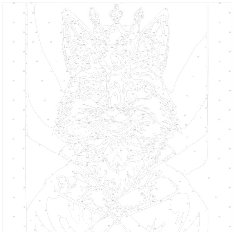 Картина по номерам «Коронованный лис» — картинка 3