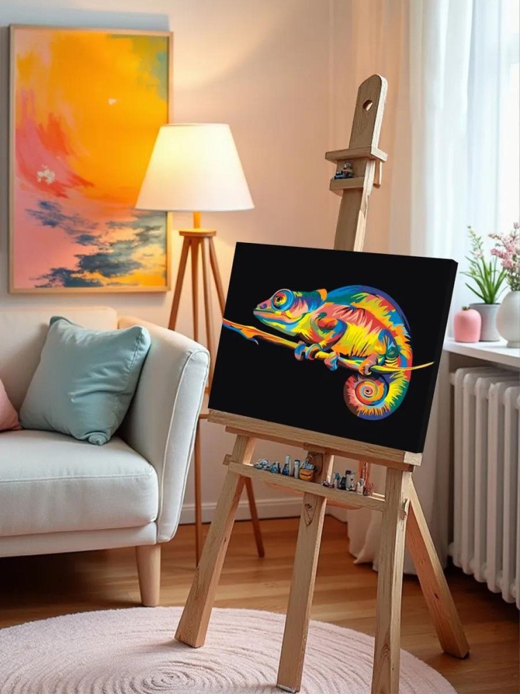 Картина по номерам «Радужный хамелеон» — картинка 10